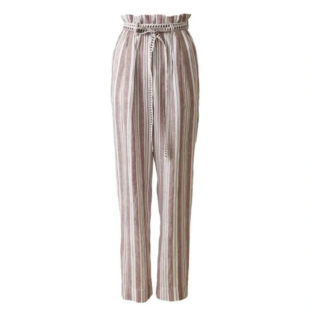 LemLem X H&M Striped 100% Linen Pants Size Small